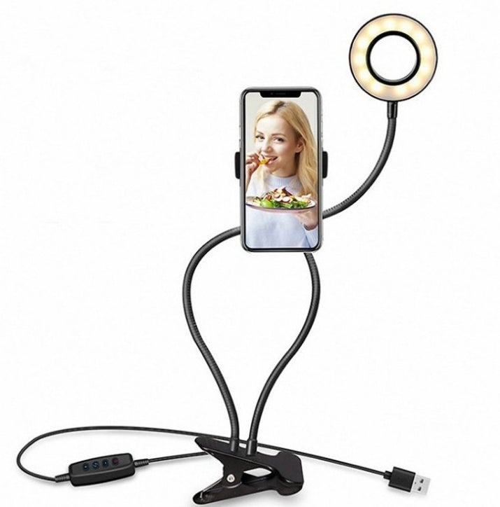 LED Selfie Ring Light for Live Adjustable Makeup Light-8cm Stand null