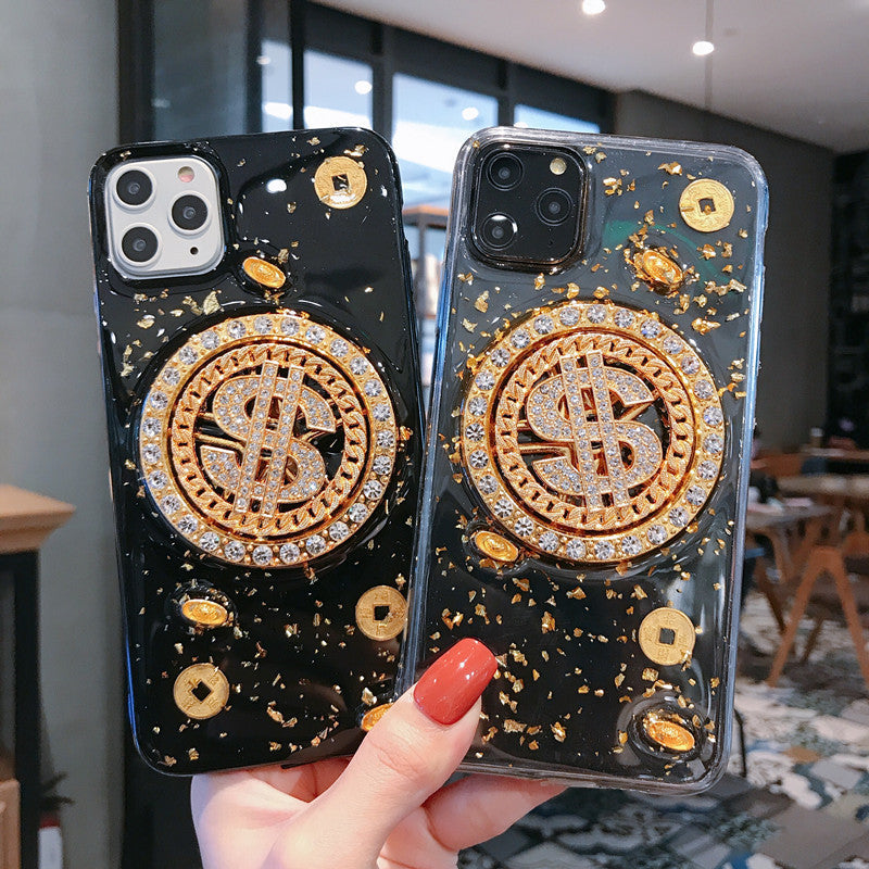 3D Diamond Dollar Turnplate Phone Case Luxury Designer null