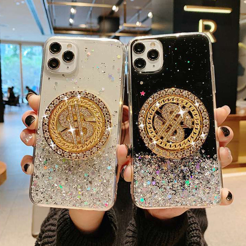 3D Diamond Dollar Turnplate Phone Case Luxury Designer null