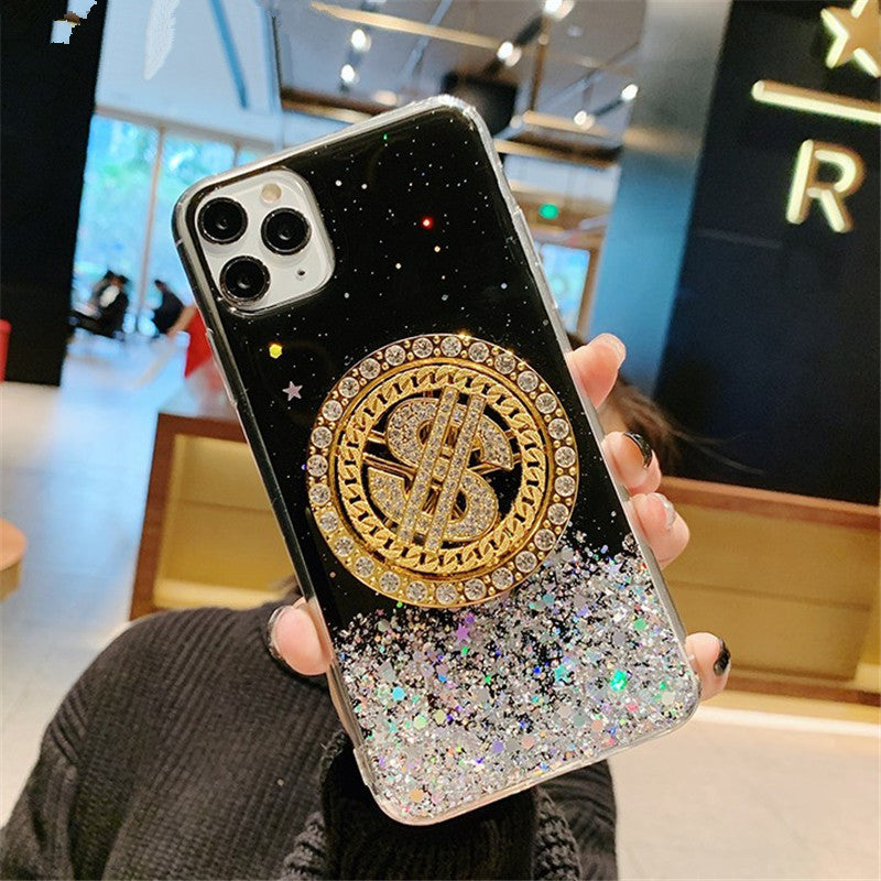 3D Diamond Dollar Turnplate Phone Case Luxury Designer null