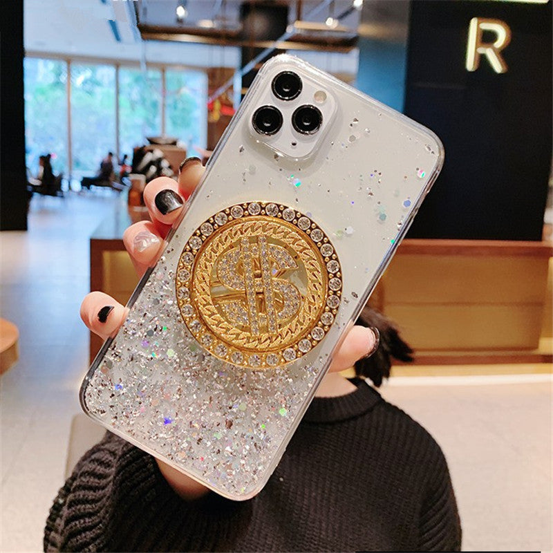 3D Diamond Dollar Turnplate Phone Case Luxury Designer null