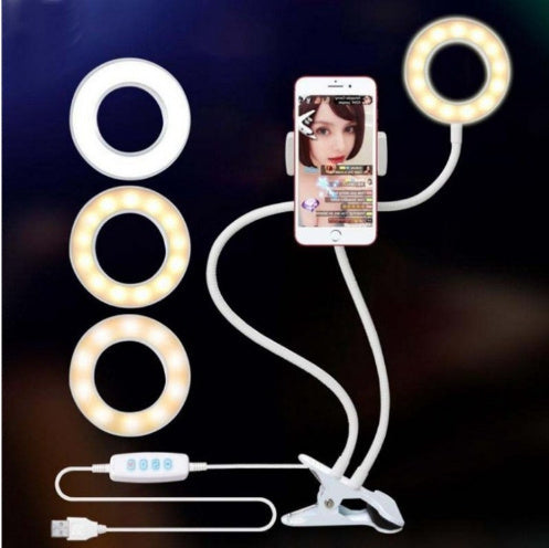 LED Selfie Ring Light for Live Adjustable Makeup Light-8cm Stand null