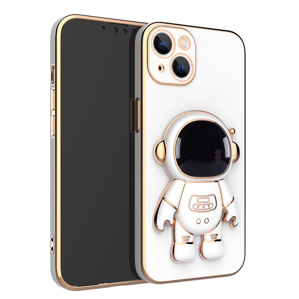 3D Astronaut Phone Case Anti-Drop Electroplating Bracket null