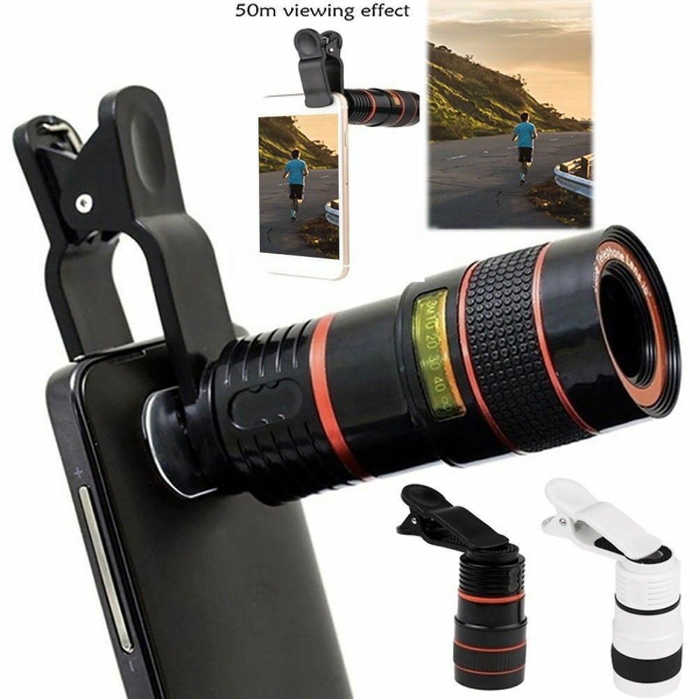 HD 8X Clip On Optical Zoom Telescope Camera Lens For Universal Mobile Cell Phone null